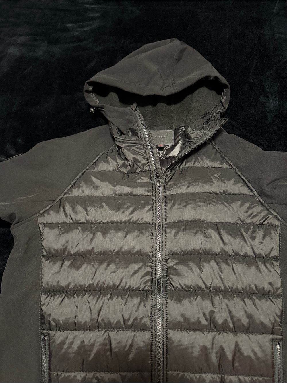 RUDSAK Men's Black Quilted Puffer Jacket